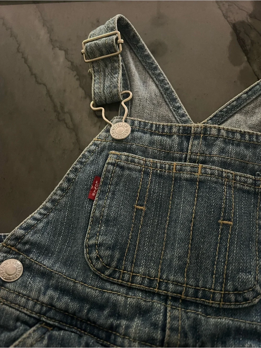 Levi's Blue Denim Kids Overalls Shortalls